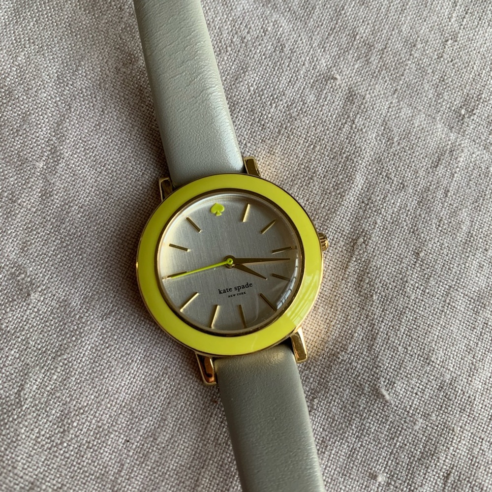 Kate Spade Neon acrylic w Gray Leather